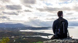 Student sitting above Alta  PHOTO: Tommy Hansen
