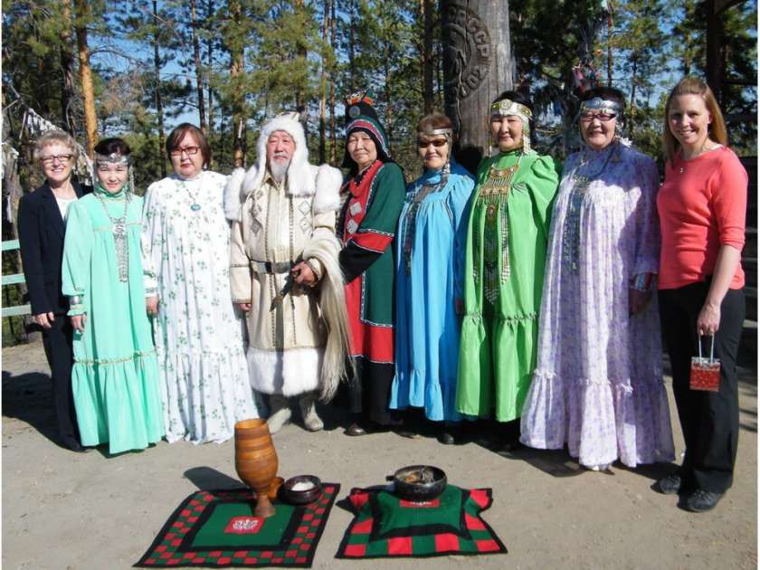 Traditional welcoming ceremony to the Republic of Sakha, held at a sacred site near the village of Nam