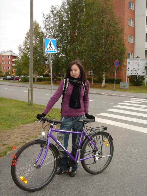 Anna with bike