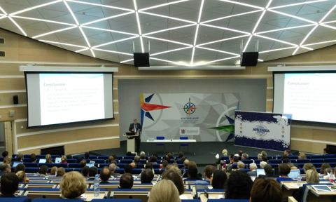 Professor Alexander Sergunin, one of the opening keynote speakers, discussing paradigm shifts in Arctic security