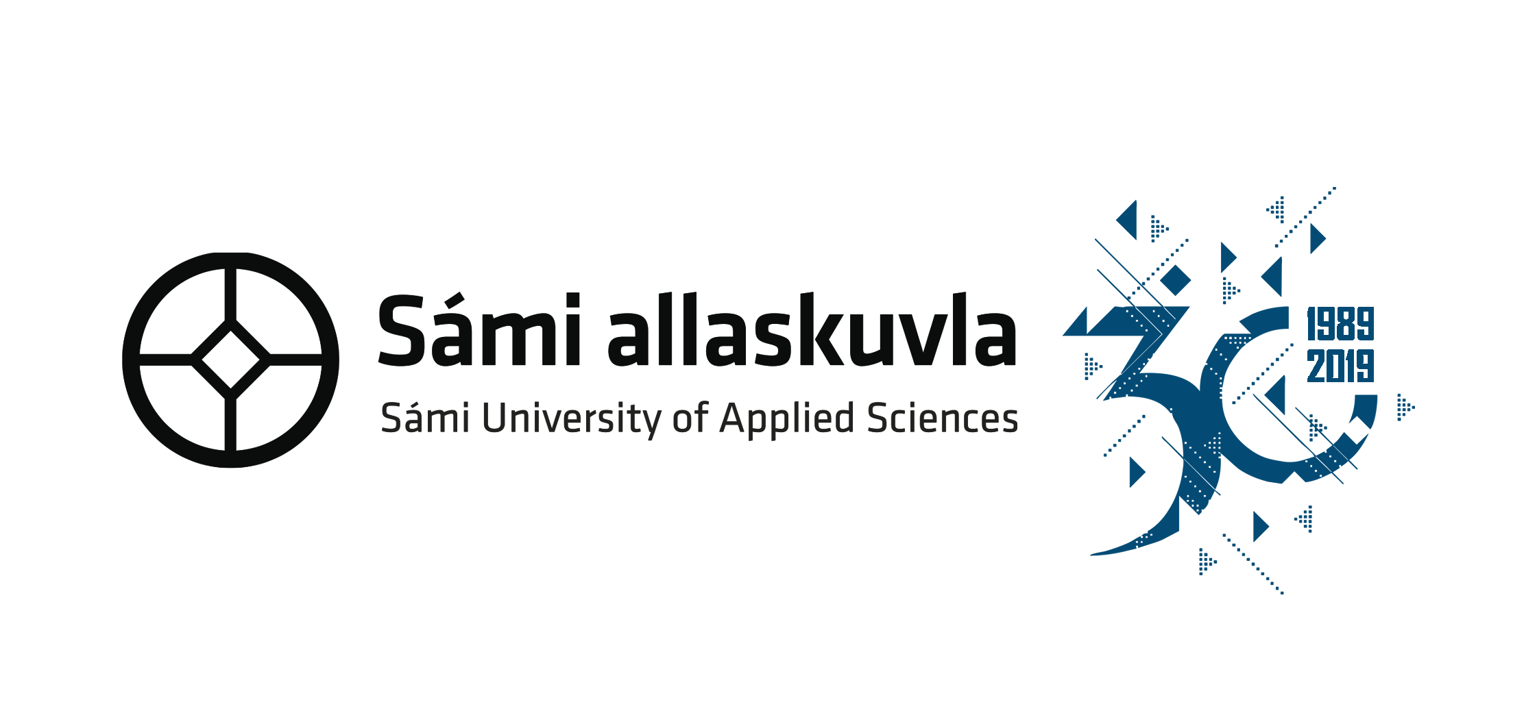 Sámi University of Applied Sciences 30 years logo