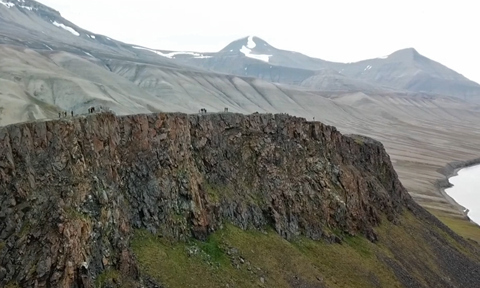 Igneous rock close to Diabasodden, Svalbard