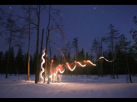 Antti Stöckell Spring Winter Night Dance On Snow With Fire