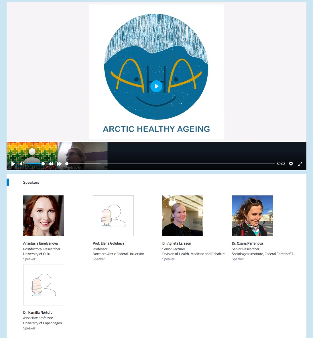 Ageing Session At Uarctic Congress 2021