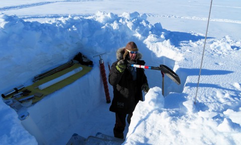 Alun Hubbard's travel to Svalbard gathering ice core samples
