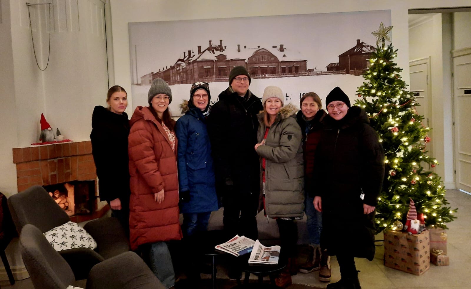 From left: Jenni Kaisto, Kirsi Jussila, Anje Höper, Hans Pettersson, Tiina Ikäheimo, Sirkka Rissanen and Anna-Maria Teperi