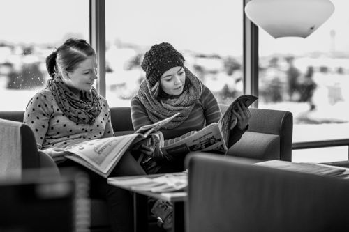 Students at the University  PHOTO: Auðunn Níelsson