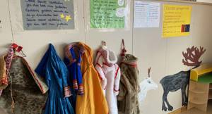 Sami kindergarten in Guovdageaidnu, visiting Gáhkkorčoru studeantta mánáidgárdi. Photo submitted by Labrador Campus, Memorial University.