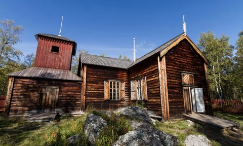Credit: Inari-Saariselkä Tourism Ltd. Pielpajärvi Wilderness Church.