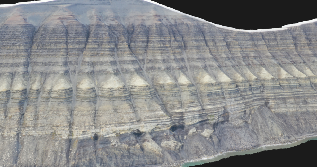 Digital outcrop model (3D) of the mountain Kvalhovden