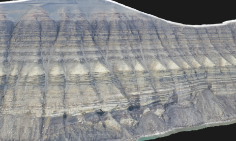 Digital outcrop model (3D) of the mountain Kvalhovden