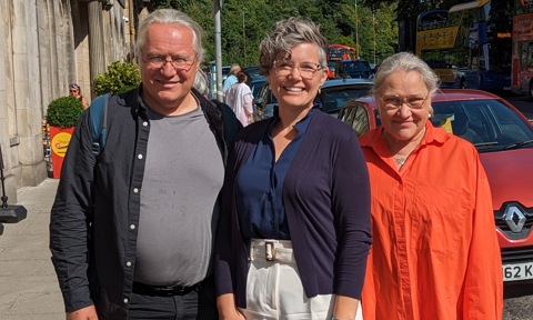 Lars Kullerud, Morgan Dulian, and Outi Snellman in Edinburgh