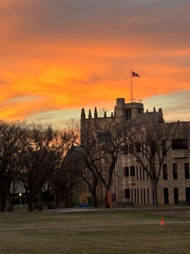 Sunset photo in the University area