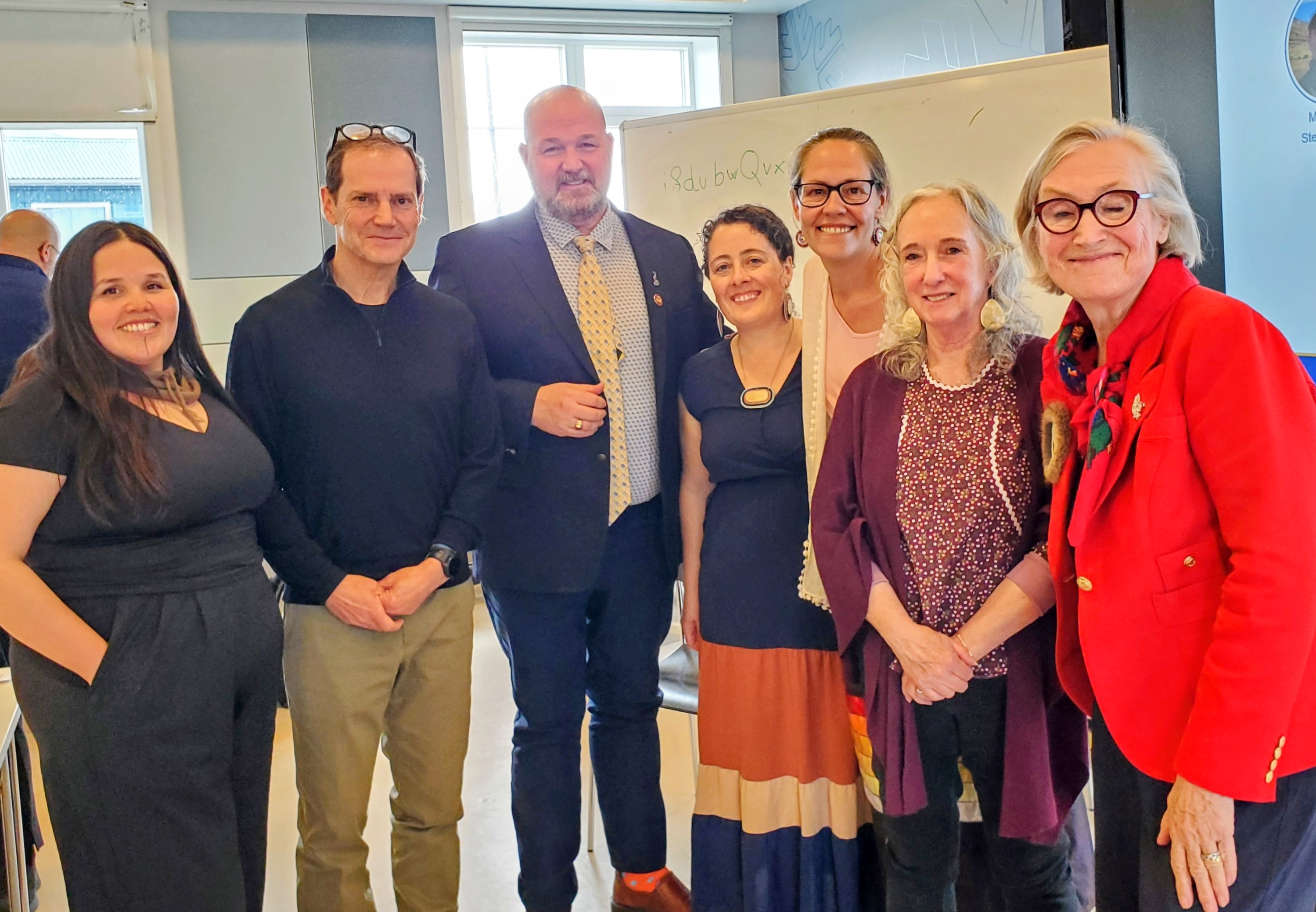 Panelists, moderator, and special guests: Ceporah Mearns, Stephen Heal, Paul Brett, Sandy Washburn, Rebecca Major, Sylvia Moore, and Her Excellency, Carolyn Bennett, Ambassador of Canada – Kingdom of Denmark.