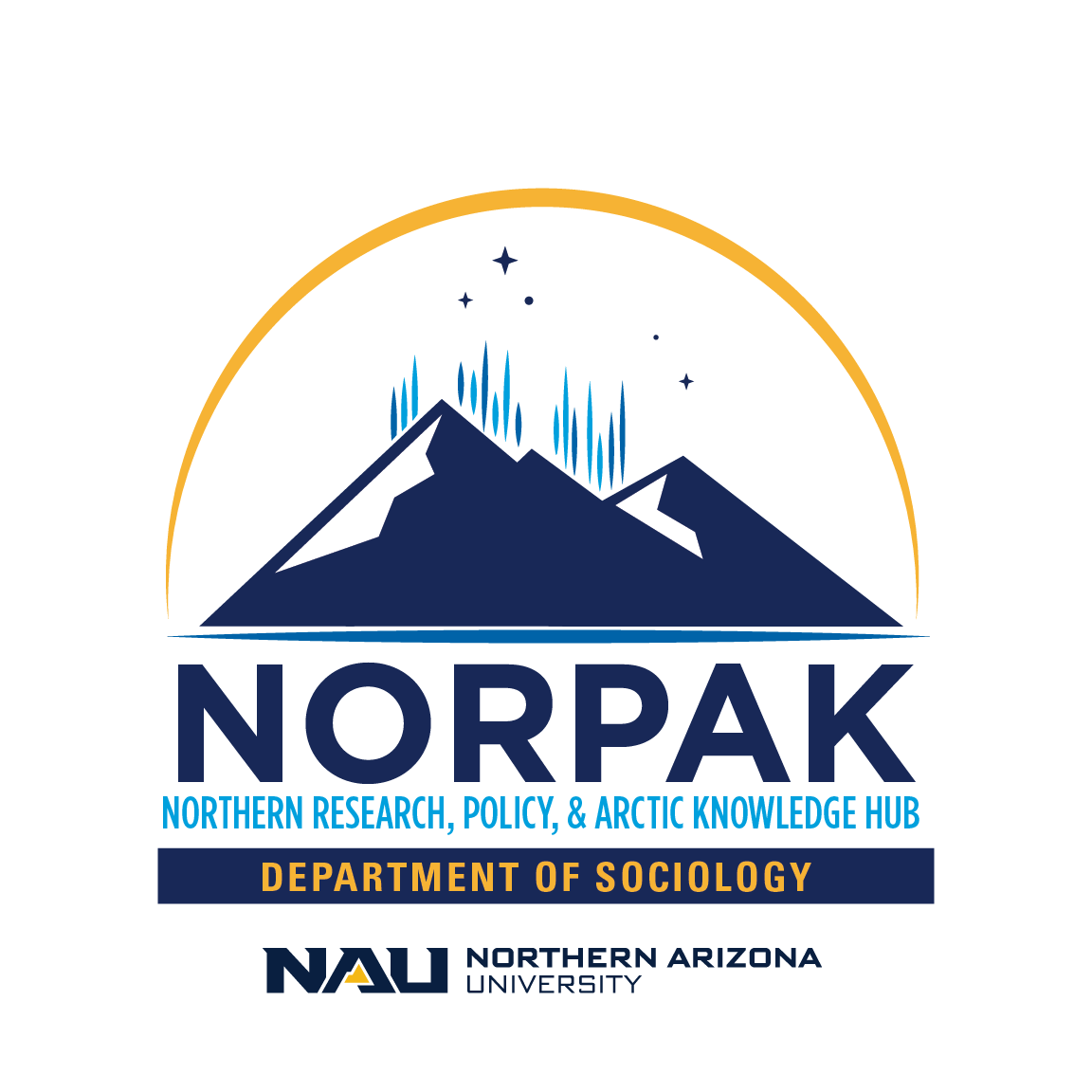 Northern Research, Policy, & Arctic Knowledge Hub (NORPAK), Department of Sociology, Northern Arizona University Logo