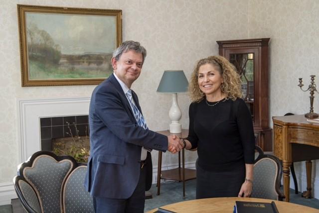 Professor Sir Anton Muscatelli And Anousheh Ansair CEO, XPRIZE