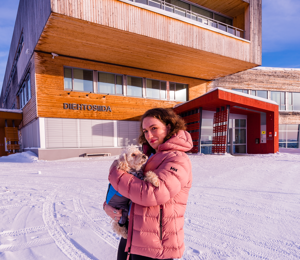 Hannah and Hunter in Diehtosiida, Kautokeino